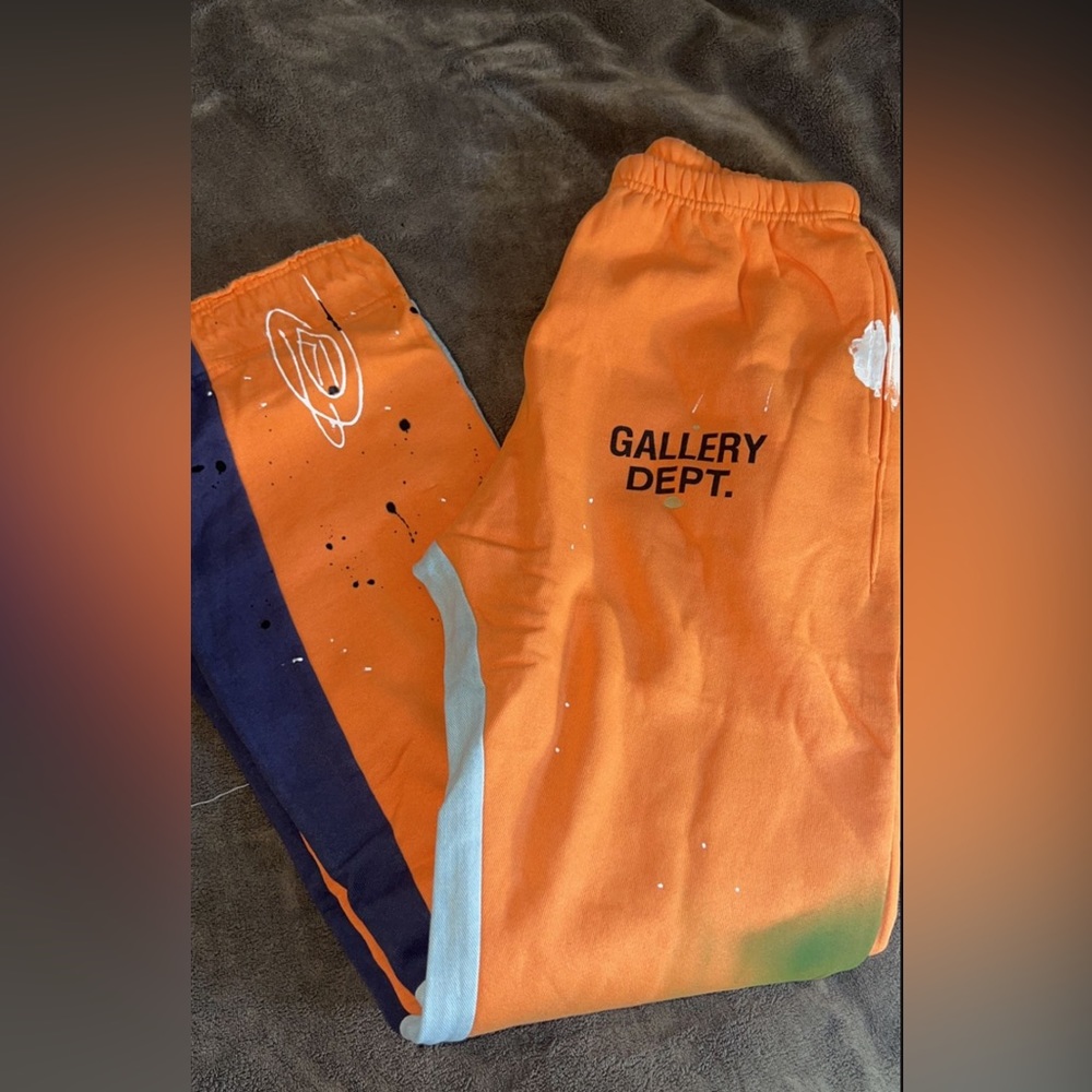 Large Gallery Dept. Flare Orange Sweatpants